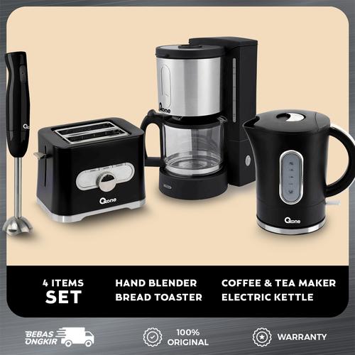 Oxone OX11 Signature Breakfast Series Pemanggang Roti Hand Mixer Coffee maker Elektrik Kettle - black