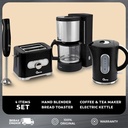 Oxone OX11 Signature Breakfast Series Pemanggang Roti Hand Mixer Coffee maker Elektrik Kettle - black