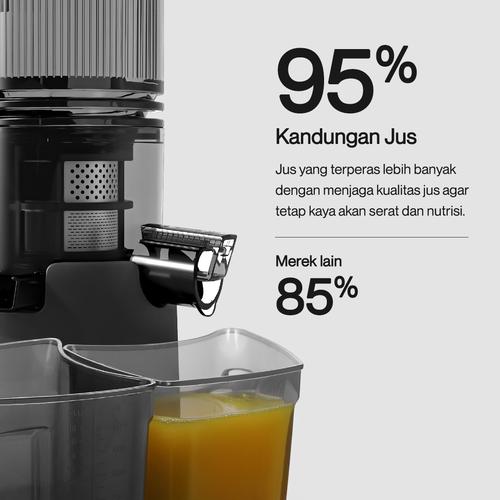 Oxone OX874N Classic Slow Juicer - Slow Juicer Buah 95% Nutrisi Terjaga | Cold Press Juice | Zero Metal | 150W - Gray (Abu)