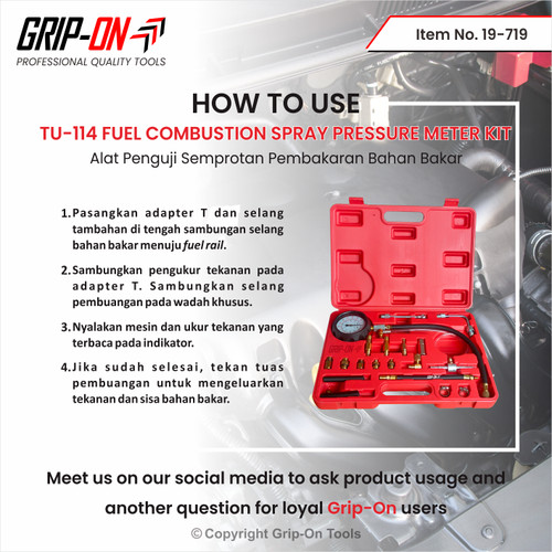 OIL COMBUSTION SPRAY PRESSURE METER KIT TU-114 UKUR TEKANAN PEMBAKARAN