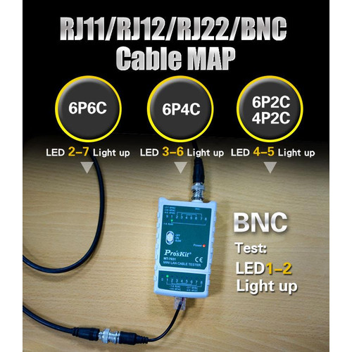 Proskit MT-7031 Kabel LAN Tester Mini Network Wire Tracker RJ45 RJ11