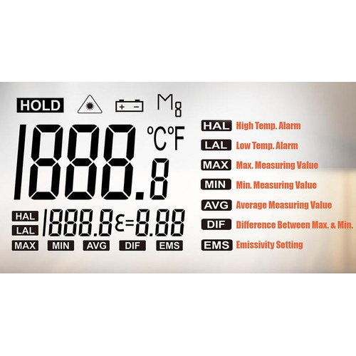 Infrared Thermometer Proskit MT-4612 Termometer Digital Dual Laser ORI