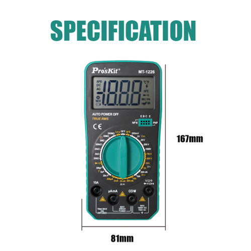 MULTITESTER PRO'SKIT MT-1226 ORIGINAL