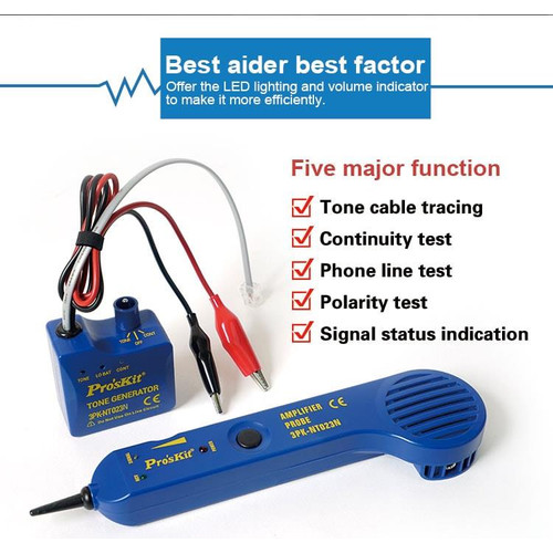 Proskit 3PK-NT023N Kabel LAN Tester Traker Tone And Probe Kit Original