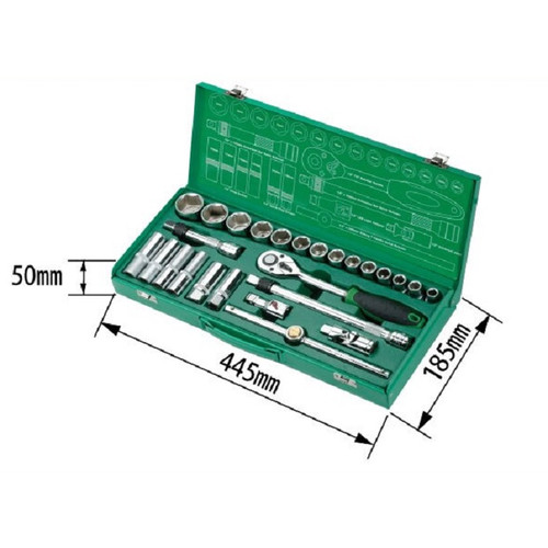 Proskit HW-42601M 26 Pcs Driver Socket Tool Set Kunci Sock Sok Wrench