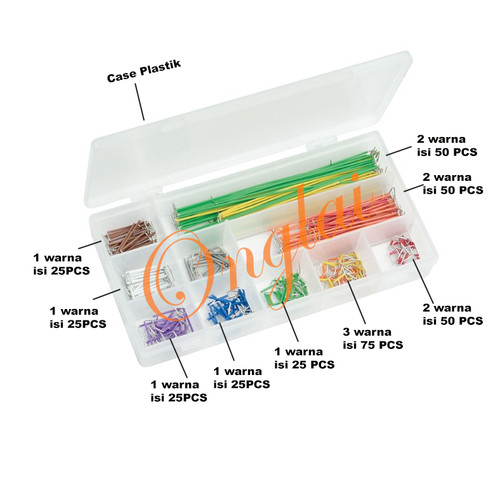 JUMPER CABLE 350 PCS BreadBoard Aksesoris PROSKIT OP-E351 Bread Board
