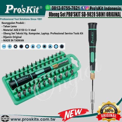 Obeng Set Service HP, Leptop, Kamera PROSKIT SD-9828 58IN1 ORIGINAL