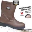 [FREE SARUNG TANGAN] Sepatu Safety Jogger Canyon S3 Kulit Cokelat dengan Sole Karet dan Steel Toe Cap - Baja