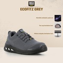 Sepatu Safety Jogger EcoFitz  Grey / Sepatu Proyek Pria Ujung Besi