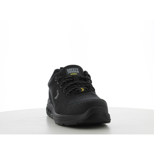 [FREE SARUNG TANGAN] Sepatu Safety Jogger EcoFitz  Black / Sepatu Proyek Pria Ujung Besi