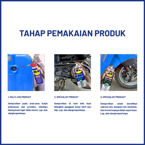 Paket WD40 Rawat Motor Matic: WD-40 Multi-Use Product+WD 40 Specialist