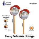 Tiang Galvanis Multifungsi Tapak Bawah / 3 Meter / Orange