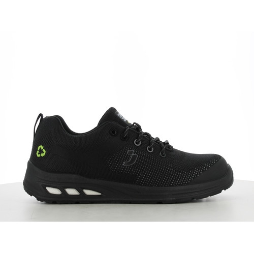 [FREE SARUNG TANGAN] Sepatu Safety Jogger EcoFitz  Black / Sepatu Proyek Pria Ujung Besi