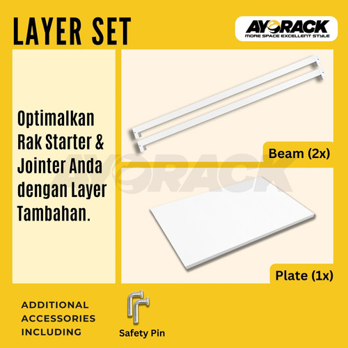 LAYER RAK GUDANG AYORACK L2012 1.2 METER - AMBALAN RAK BESI 200KG