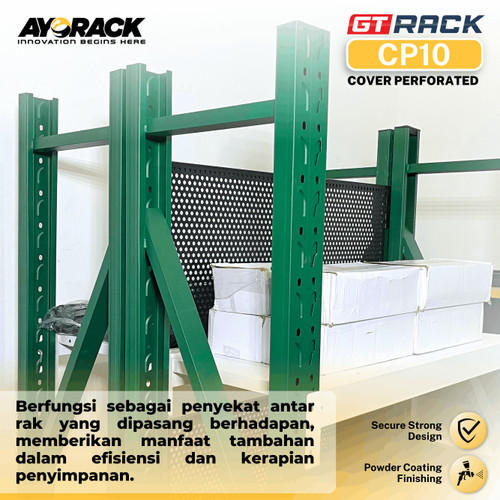 CP10 COVER PERFORATED GT RACK 100CM - DISPLAY PERALATAN SERBAGUNA PEMBATAS ANTAR RAK GUDANG - PAPAN GANTUNGAN PERKAKAS MEJA KERJA