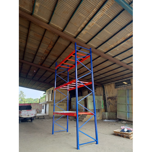RAK PALET 2.5 TON AYORACK AI25-3054S W12 TINGGI 5.4 METER - RACK PALLET PANJANG 3 METER - RAK GUDANG HEAVY DUTY PALLET RACKING LEBAR 120CM - STARTER