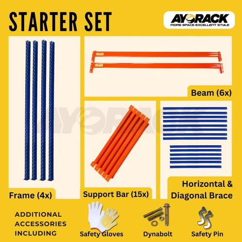 AYORACK PALLET RACKING 1.5 TON AI15-3054S RAK GUDANG HEAVY DUTY 5.4 METER
