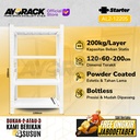 RAK GUDANG BESI AYORACK AL2-1220S 200KG - 2 METER 4 SUSUN PANJANG 1.2M - STARTER