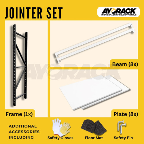 RAK GUDANG BESI 4 LAYER 2.5 METER JOINTER AYORACK AM5-2025J RACK 500KG