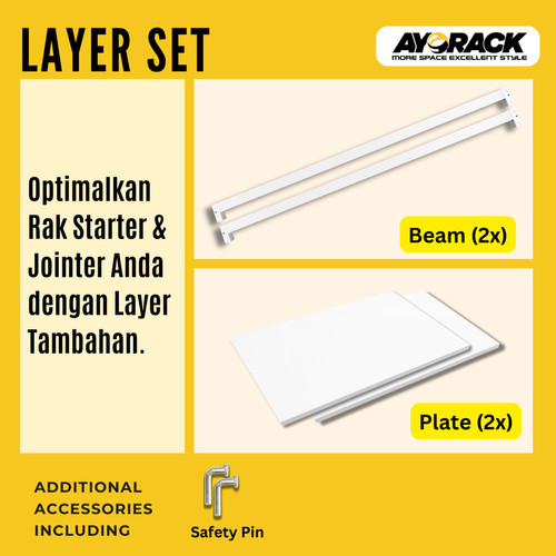 LAYER RAK GUDANG AYORACK 300KG 2 METER L3020 - AMBALAN BESI RACK AL3