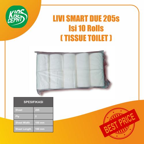 Tissue LIVI Bathroom SMART DUE 205s (Tisu Toilet) - 1 Pack isi 10Roll