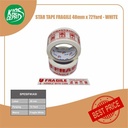 Lakban STAR TAPE FRAGILE PUTIH (48mm x 65Meter)