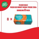 [FLASH SALE] Tissue PASEO GO SMART Facial 200s isi 8 Pack (PASEO GO)