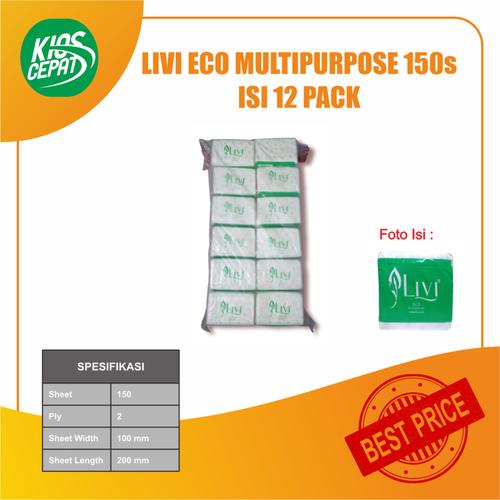 Tissue LIVI ECO Multipurpose 150s (Tisu Meja Makan) ISI 12Pack