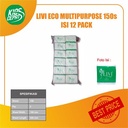 Tissue LIVI ECO Multipurpose 150s (Tisu Meja Makan) ISI 12Pack