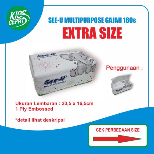 Tissue SEE-U Multipurpose 160s / See-U GAJAH EXTRA SIZE