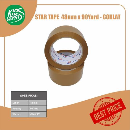 Lakban STAR TAPE 48mm x 90Yard - Coklat