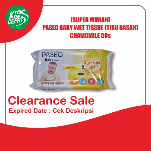 [SUPER MURAH] Tissue PASEO Baby Wet Tissue Chamomile 50s (TISU BASAH)