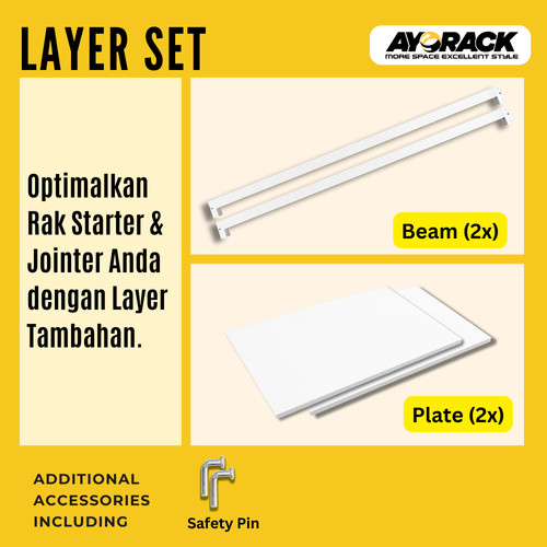 AMBALAN RAK GUDANG AYORACK L5020 500KG 2 METER LAYER SUSUN RACK AM5