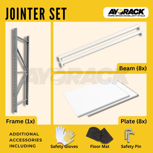 RAK GUDANG 4 SUSUN 2 METER AYORACK AL3-2020J LIGHT DUTY 300KG JOINTER