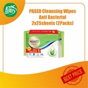 Tissue PASEO Cleansing Wipes Anti Bacterial (2x25Sheets) (TISU BASAH)
