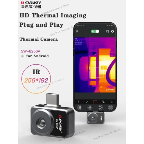 SNDWAY Infrared Thermal Imager Night Vision Android USB C SW-8256A