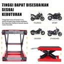 Dongkrak Motor 500KG – Lift Motor untuk Harley/Chopper/ATV | Alat Pengangkat Gunting | Alat Perbaikan Terbaik - Merah