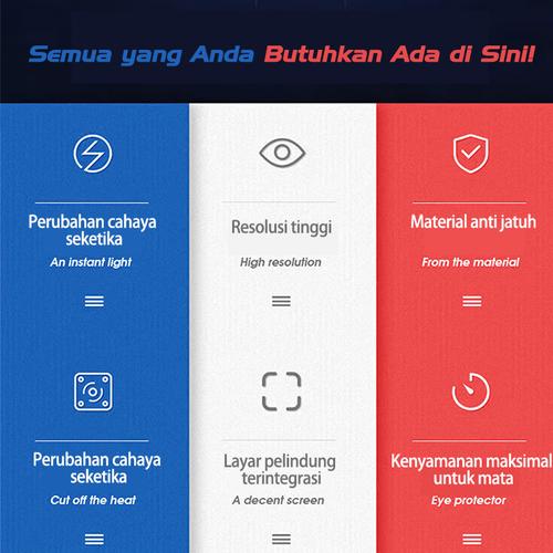 Helm Las Auto Darkening 107 - Topeng Las Cerdas, Perlindungan Sinar UV & Percikan Api, View Besar untuk Pengelasan & Pemotongan - Standar 107