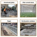 Mesin Penggetar Elektrik Beton Mesin Pemadat Cor Beton Electric Electric Concrete Kontruksi Tukang Getar Pengecoran - Kuning 800W