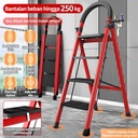 Tangga rumah 6 step kuat dan kokoh /Baja Karbon Tebal Anti Licin Pegangan Tangan Tangga Bisa Dilepas / 6 Step Tangga Lipat Multifungsi - tangga baja karbon 3
