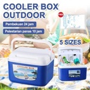 5L , 8L , 13L , 26L , 28L , Plastik Pendingin Tahan Dingin Simpan Kotak Beku Tetap Segar Wadah Serba Guna Cooler Box Outdoor - 5 Ltr