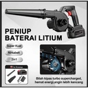 21V Blower Mesin Blower Tangan Baterai Cordless/Mesin Blower Tangan Baterai Cordless Blower TOOLS 21V - Black+2Bateri+2in1