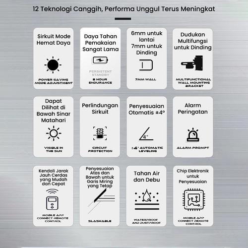 4d 8/16 line digital meteranLaser level leveling  laser level bangunan waterpasslaser keramik laser level leveling multifungsi Level Tingka waterpas laser Level 4 in 1 Alat laser Tukang laser Bangunan canggih - 8 lines 2bat+10pc
