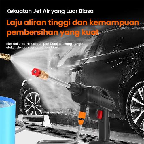 Superjet 48VF Jet Cleaner Cuci Motor Portable Jet Alat Cuci Motor Cuci Mobil Baterai Alat Cuci Mobil Alat Air Tekanan Tinggi Alat Portable Nirkabel Untuk Nyuci Mesin Cuci Lithium - ️197V+1 battery-VD
