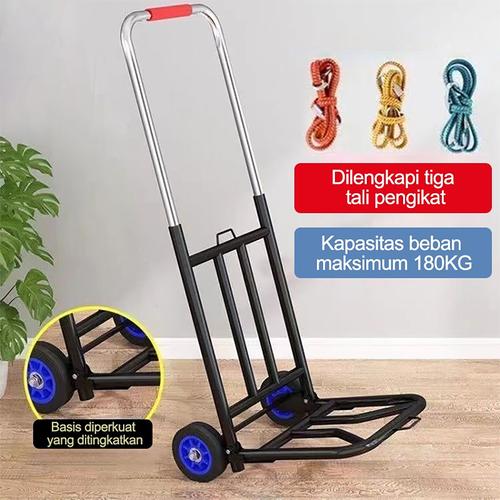 PO Trolley  Beli Makanan dan Belanja Trolley Besi Lipat Trolley Multifungsi Angkut Kardus Karung Beras  Troli Lipat - 80KG roda PU