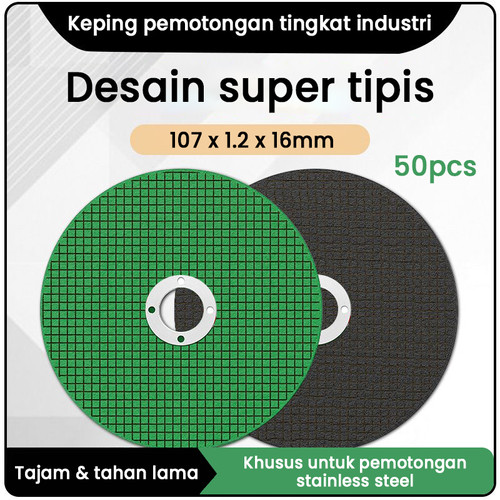[50 PCS] mata gerinda potong besi 4 inch / mata grinda potong besi / cutting wheel 4" （107 x 1.2 x 16mm）Batu Gerinda Gurinda Potong Besi