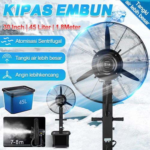 Misty Fan Kipas Angin Semprot Air 45 Liter 30" Kipas Angin Mist fan - 180W(500model)