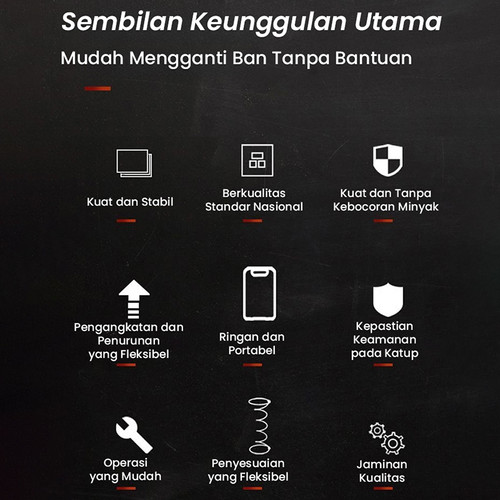 Botol Ban Mobil Kapasitas 5 Ton Dongkrak Mobil Hidrolik Hydraulic Jack Universal Angkat Kendaraan Ban Mobil Dongkrak - Merah 2T