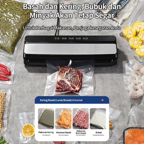 Machine Alat Vacum Makanan Frozen Vacuum SealerFood Mesin Pengemas Fresh Makanan Food Packing - Hitam