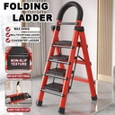 Tangga Rumah Lipat Tangga Besi Lipat 3/4/5/6 Langkah Household Steel Ladder / Tangga Lipat Aluminium 4 Langkah Premium Ladder Tangga Rumah - 3 Step